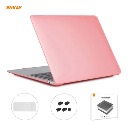 ENKAY 3 in 1 custodia protettiva per laptop opaca + pellicola per tastiera in TPU versione USA + set di tappi antipolvere per MacBook Air 13,3 pollici A2179 e A2337 (2020)