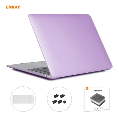 ENKAY 3 in 1 custodia protettiva per laptop opaca + pellicola per tastiera in TPU versione USA + set di tappi antipolvere per MacBook Air 13,3 pollici A2179 e A2337 (2020)