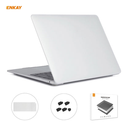 ENKAY 3 in 1 custodia protettiva per laptop opaca + pellicola per tastiera in TPU versione USA + set di tappi antipolvere per MacBook Air 13,3 pollici A2179 e A2337 (2020)