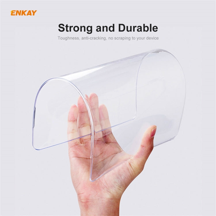 ENKAY Custodia protettiva per laptop in cristallo 3 in 1 + Pellicola per tastiera in TPU versione UE + Set di tappi antipolvere per MacBook Air 13,3 pollici A2179 e A2337 (2020)