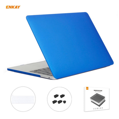 ENKAY Custodia protettiva per laptop opaca 3 in 1 + Pellicola per tastiera in TPU versione UE + Set di tappi antipolvere per MacBook Pro 13,3 pollici A2251 & A2289 & A2338 (con Touch Bar)