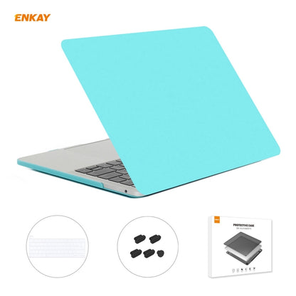 ENKAY Custodia protettiva per laptop opaca 3 in 1 + Pellicola per tastiera in TPU versione UE + Set di tappi antipolvere per MacBook Pro 13,3 pollici A2251 & A2289 & A2338 (con Touch Bar)