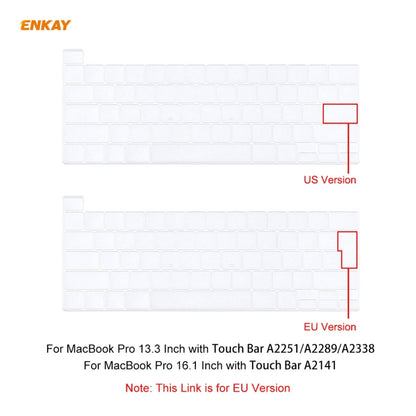 ENKAY Pellicola protettiva per tastiera in morbido TPU per MacBook Pro 16 pollici A2141 / Pro 13,3 pollici A2289 e A2251 e A2338 (2020), versione UE