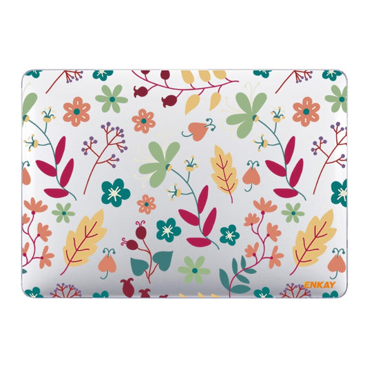 ENKAY Flower Series Pattern Laotop Custodia protettiva in cristallo per MacBook Pro 13,3 pollici A1706 / A1708 / A1989 / A2159