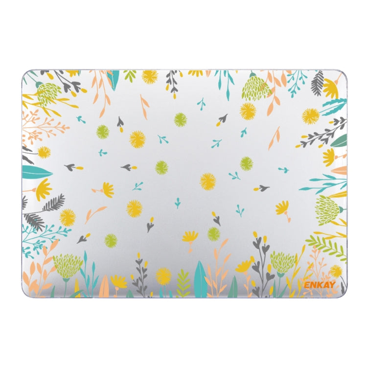 ENKAY Flower Series Pattern Laotop Custodia protettiva in cristallo per MacBook Pro 13,3 pollici A2251 / A2289 / A2338 2020