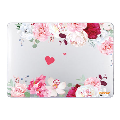 ENKAY Flower Series Pattern Laotop Custodia protettiva in cristallo per MacBook Pro 15,4 pollici A1707 / A1990