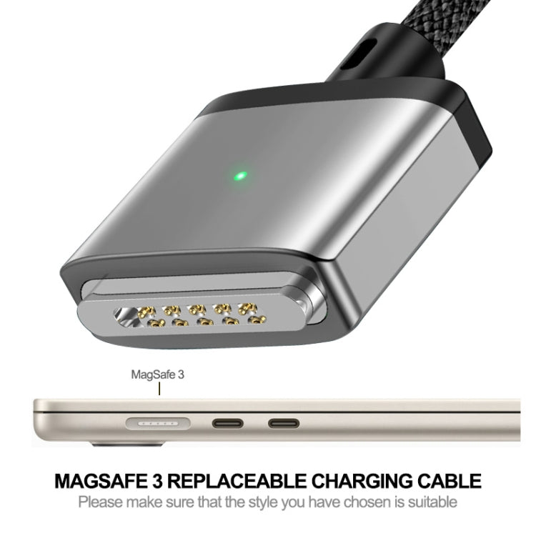 ENKAY 140W USB-C / Type-C a MagSafe 3 Cavo di ricarica magnetico intrecciato in nylon con indicatore LED per MacBook 6.6FT