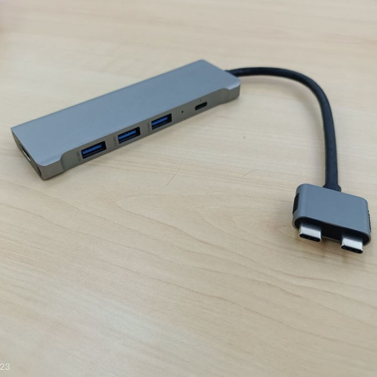 Hub adattatore multiporta tipo C 7 in 2 per Mac Dongle con HDMI 4K, Thunderbolt 3/4