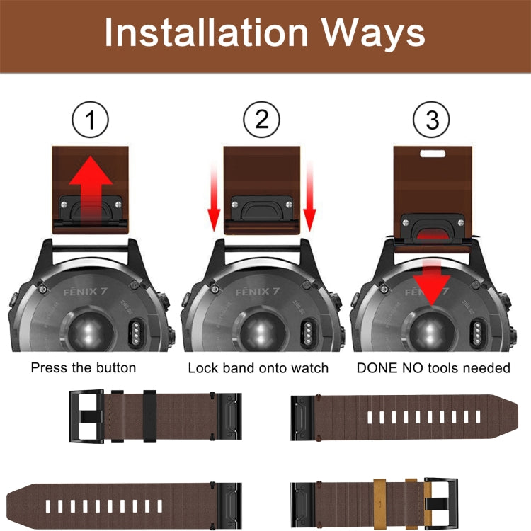 Cinturino  in pelle da 22 mm, per smartwatch Garmin Series 3