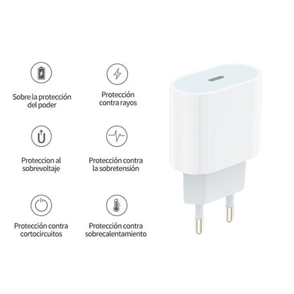 Caricabatterie con porta USB-C/Type-C PD35W per serie iPhone/iPad, presa europea