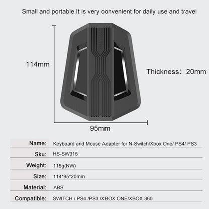 Convertitore per tastiera e mouse per PS4/Switch/PS4 Pro/XBOX ONE