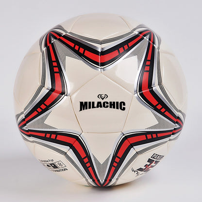 MILACHIC Pallone da allenamento da competizione in pelle PU antideflagrante con motivo a stella a cinque punte grande