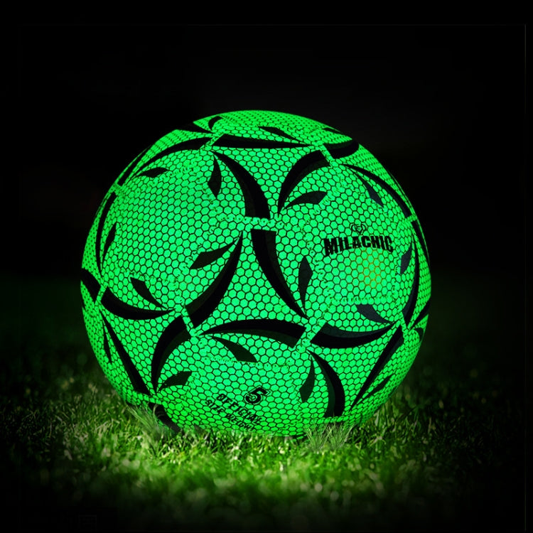 MILACHIC Night Light Football - Calcio in PU Resistente all'Usura per Allenamento e Competizioni