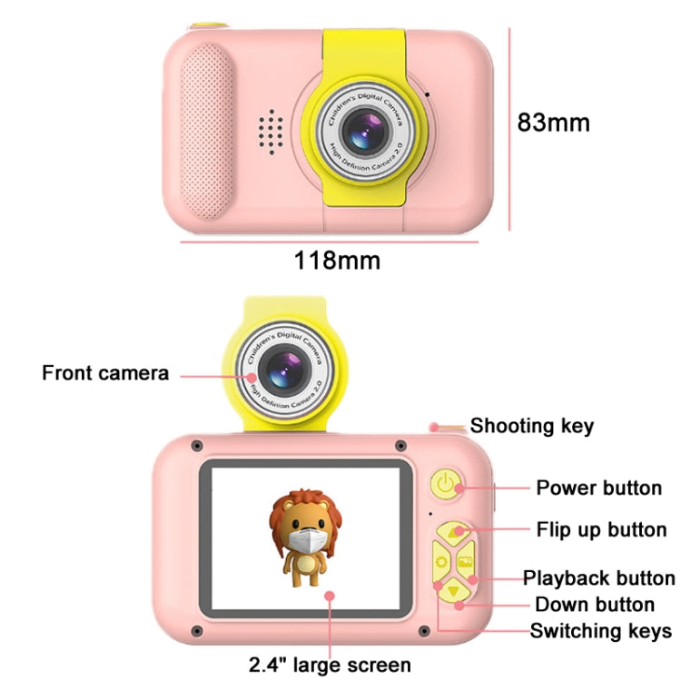 X101 Videocamera per bambini reversibile con obiettivo mini HD