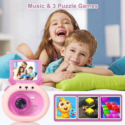 Fotocamera Digitale per Bambini S2 con Schermo Ribaltabile a 180 Gradi e Video HD 1080P