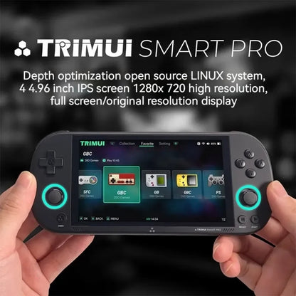 Console di gioco portatile Trimui Smart Pro con schermo IPS da 4,96 pollici, sistema Linux open source