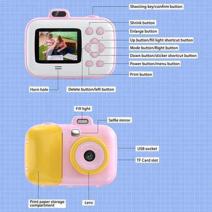 2.4-Inch Smart Digital Kids Thermal Printing Camera With Printing Paper