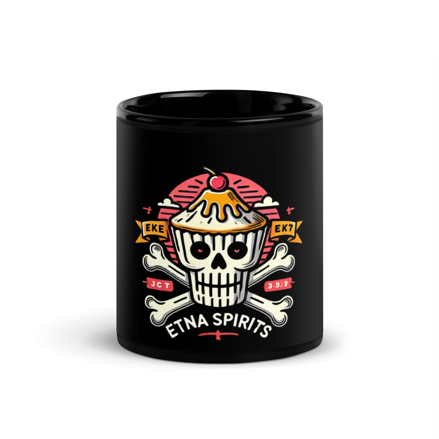 "Etna Spirits" Tazza nera lucida -Etna Ribelle-