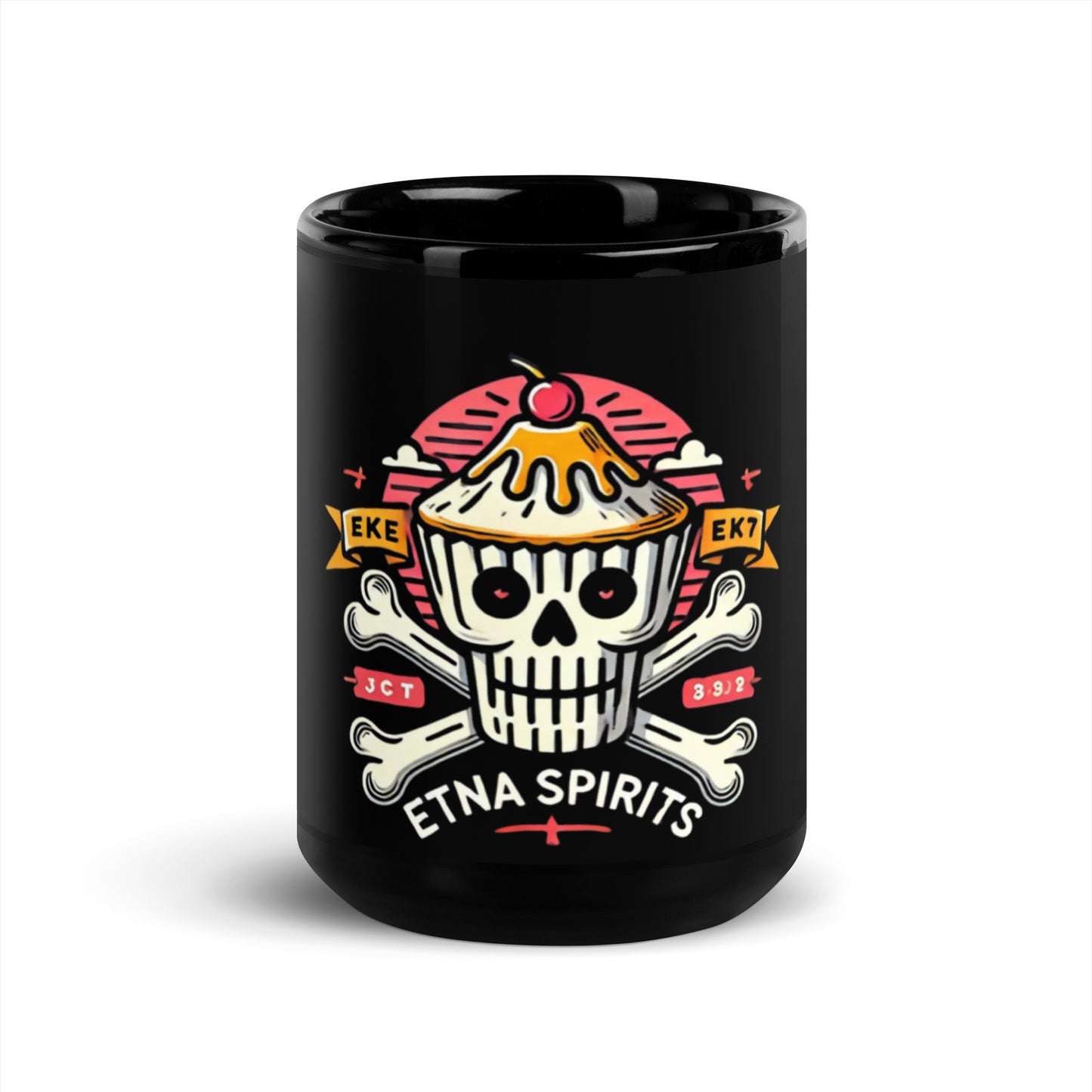 "Etna Spirits" Tazza nera lucida -Etna Ribelle-