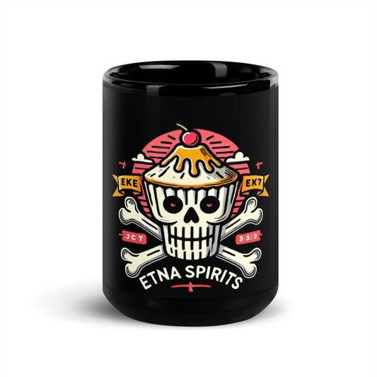 "Etna Spirits" Tazza nera lucida -Etna Ribelle-