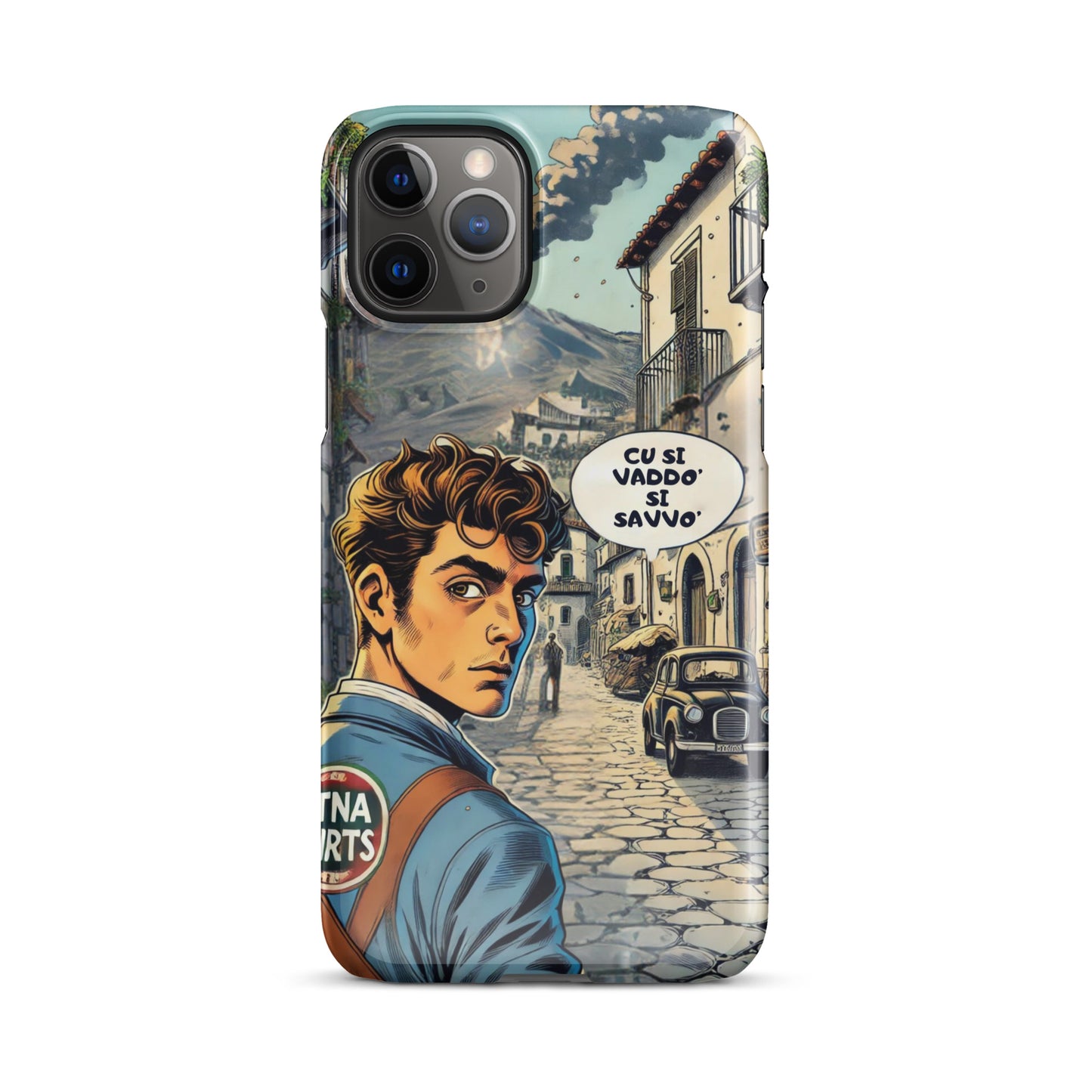 Cover con fibbia per iPhone® "Cu si Vaddo'" Etna Spirits