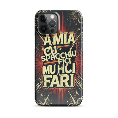 Cover con fibbia per iPhone® "A mia Cu Spacchiu Fici Muri Fari" - Collezione Etna Spirits