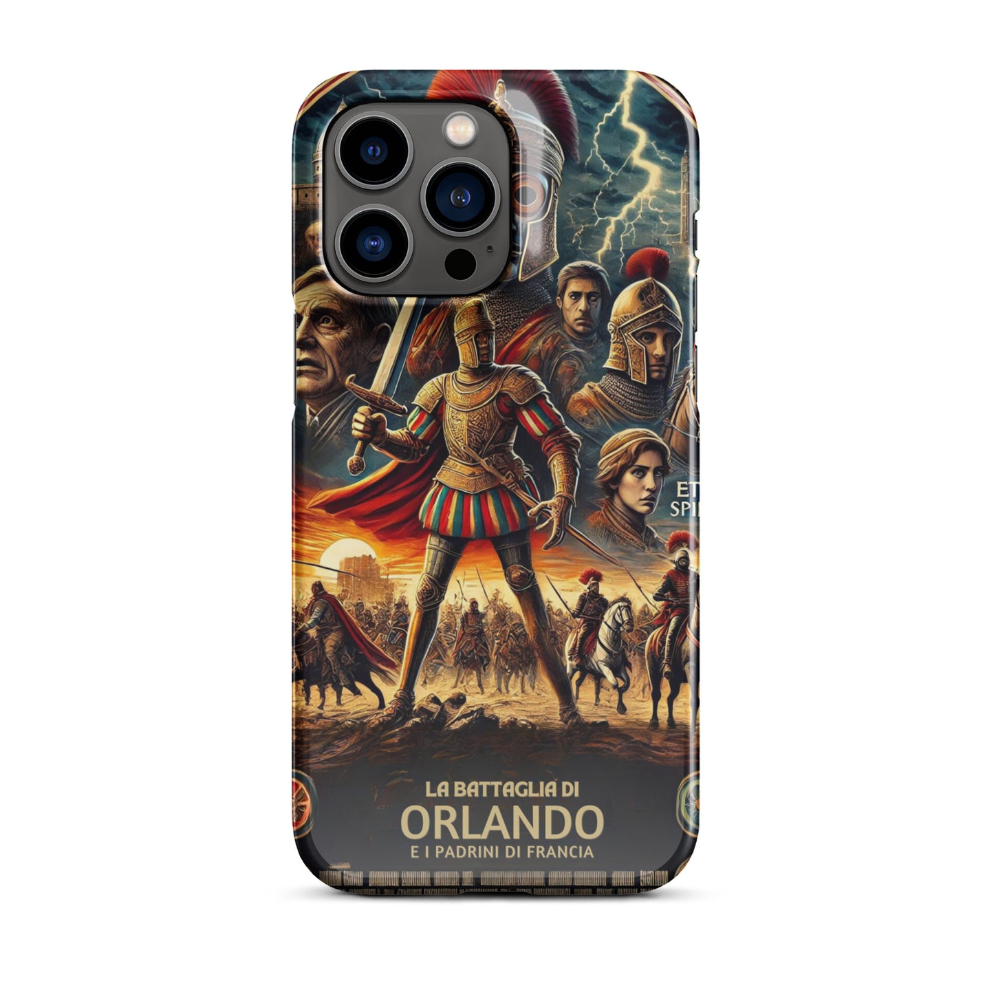 Cover con fibbia per iPhone® "La Battaglia di Orlando"