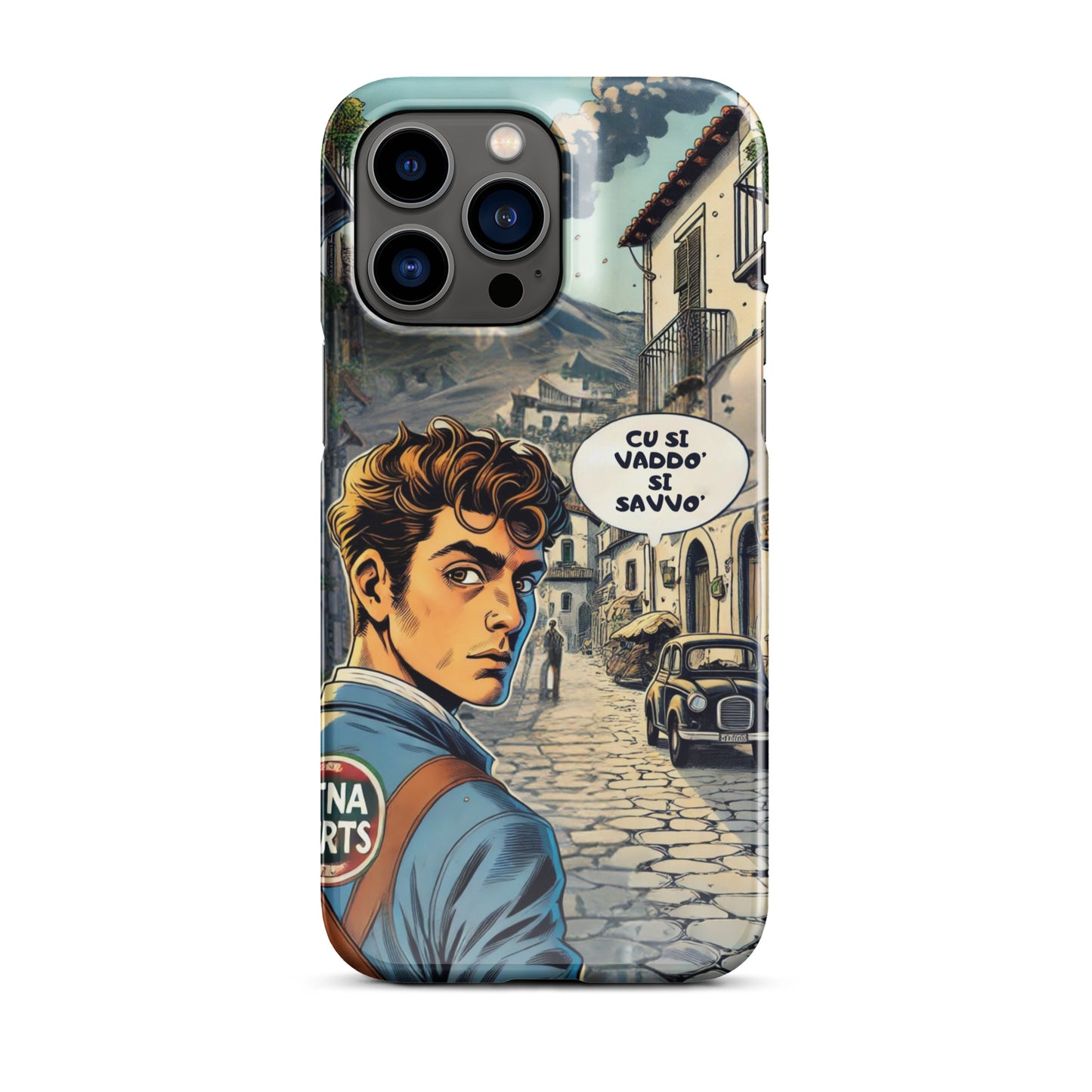 Cover con fibbia per iPhone® "Cu si Vaddo'" Etna Spirits