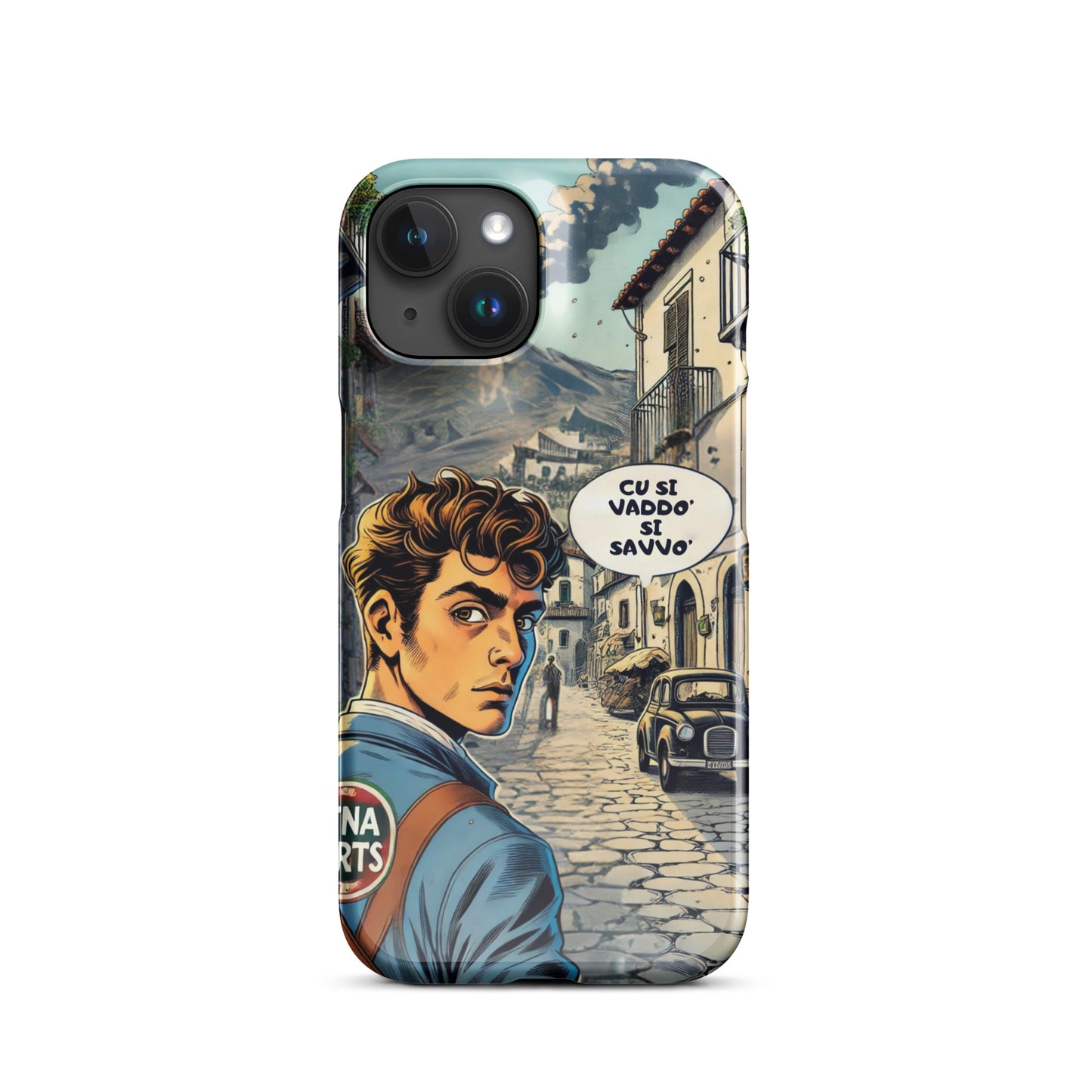 Cover con fibbia per iPhone® "Cu si Vaddo'" Etna Spirits