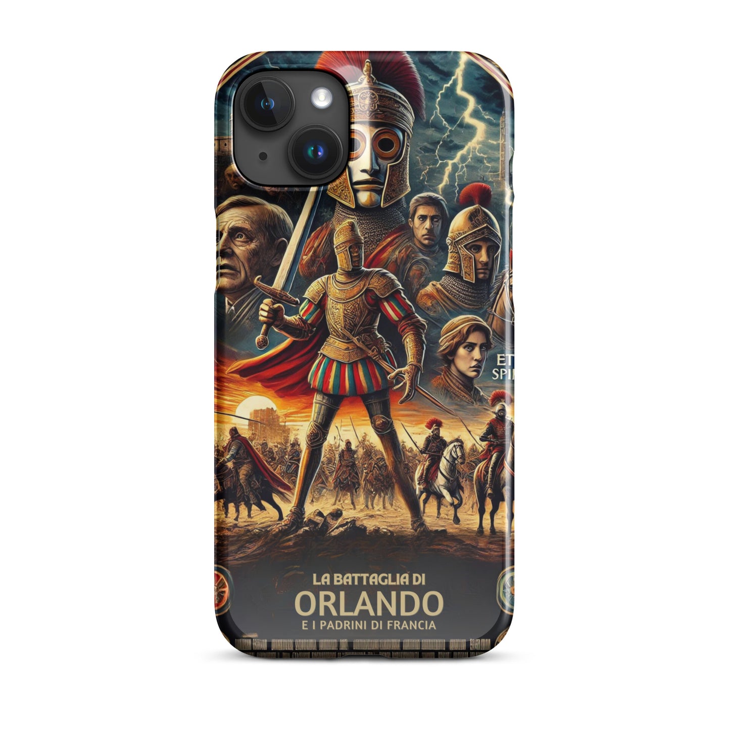 Cover con fibbia per iPhone® "La Battaglia di Orlando"