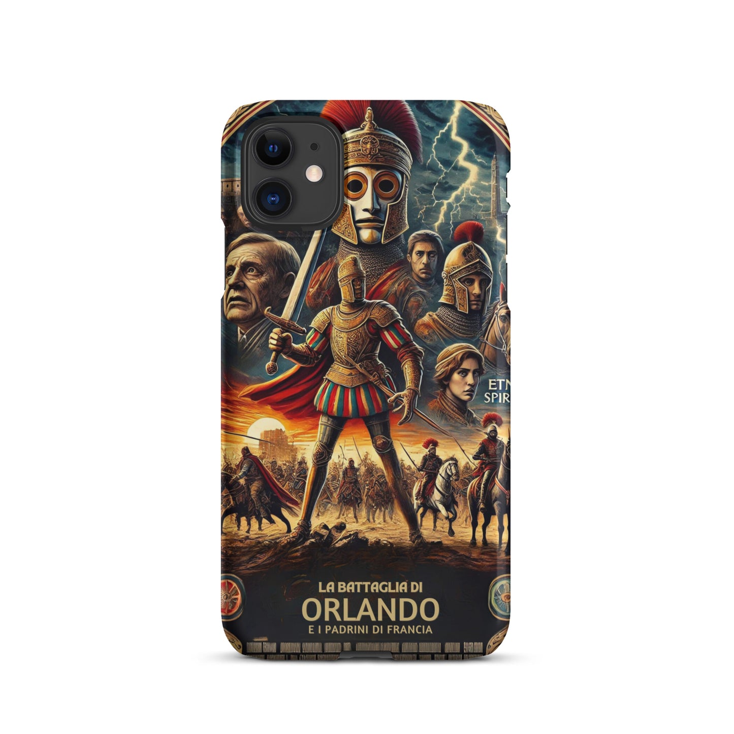 Cover con fibbia per iPhone® "La Battaglia di Orlando"