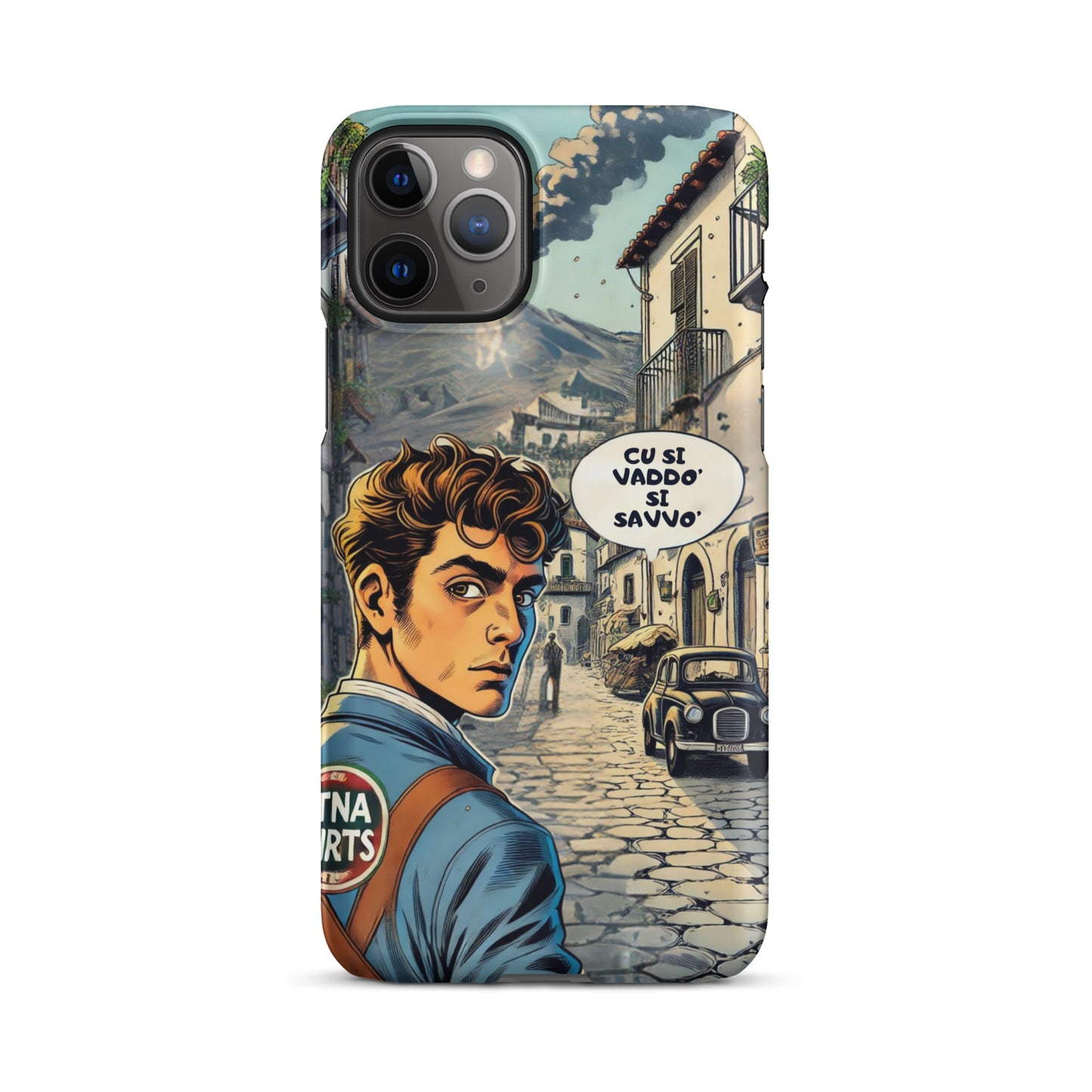 Cover con fibbia per iPhone® "Cu si Vaddo'" Etna Spirits