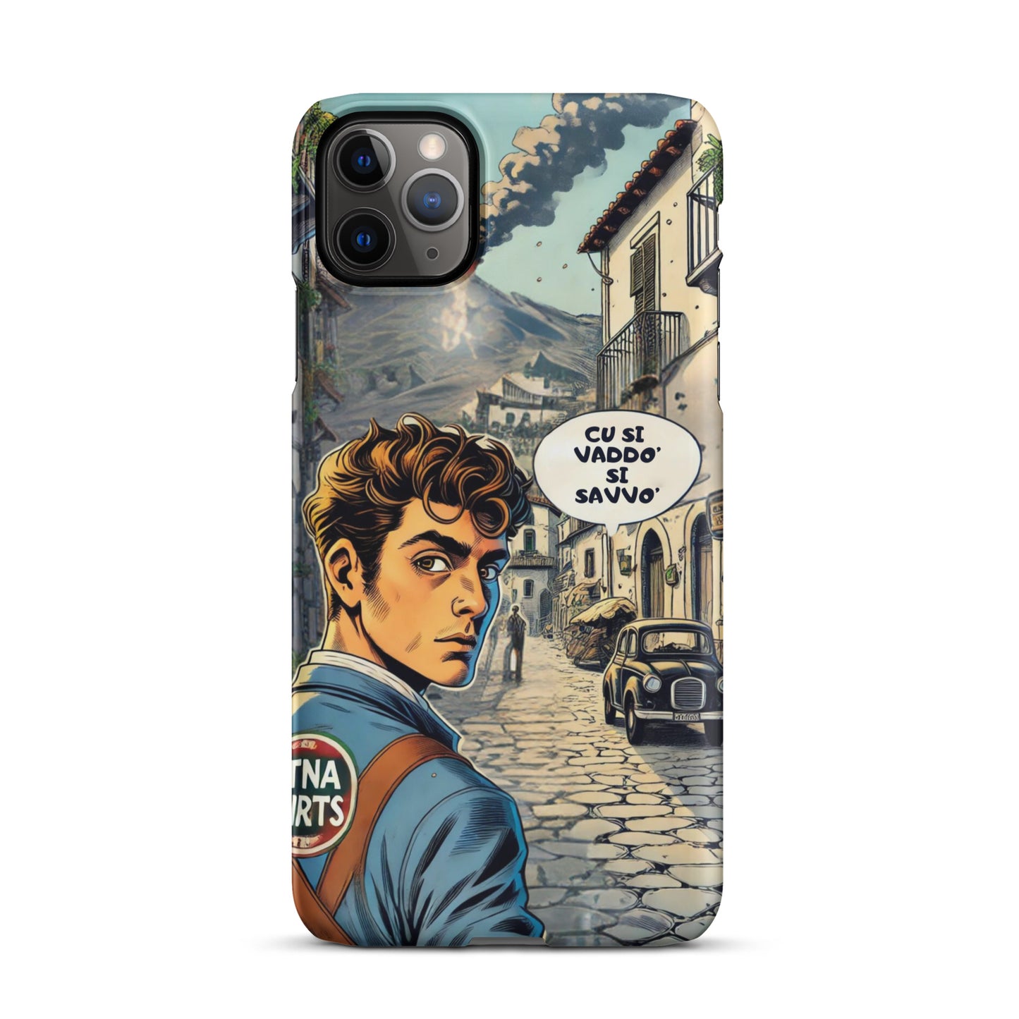 Cover con fibbia per iPhone® "Cu si Vaddo'" Etna Spirits