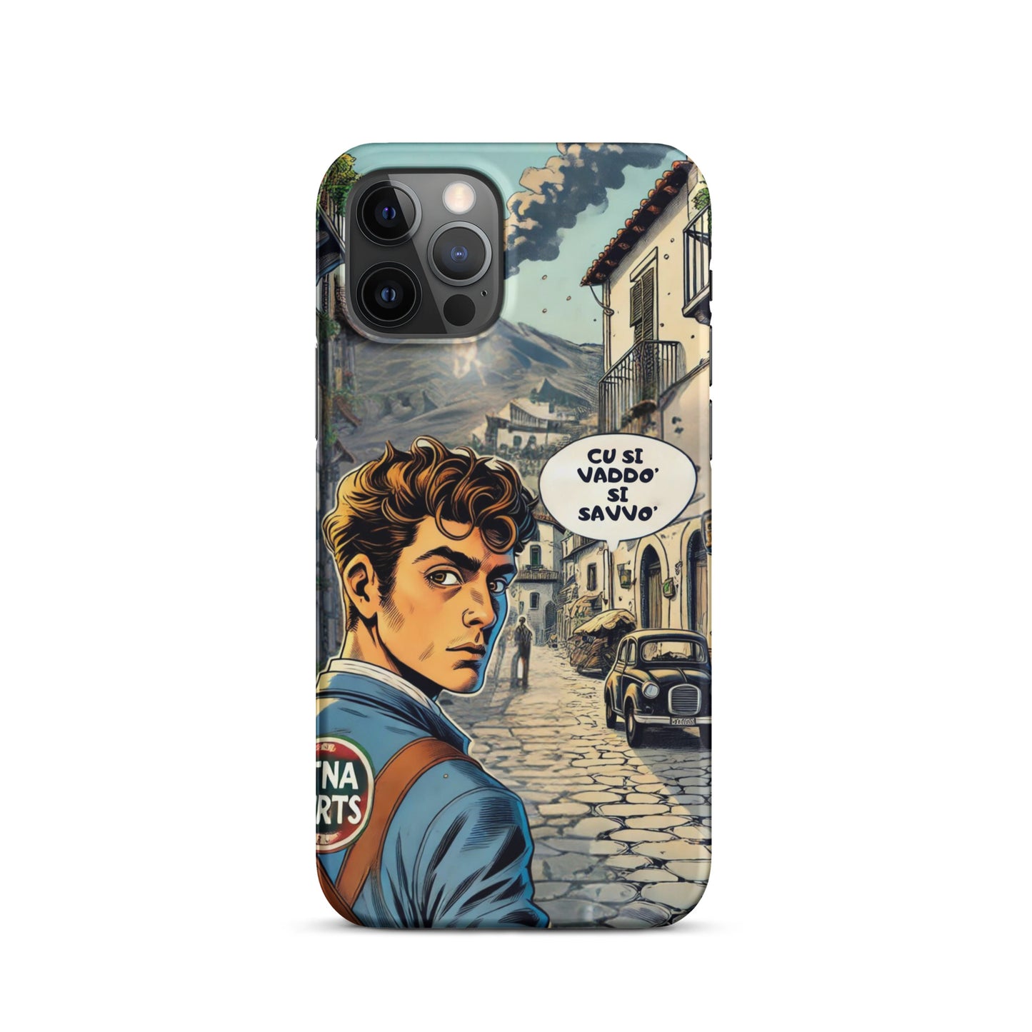 Cover con fibbia per iPhone® "Cu si Vaddo'" Etna Spirits