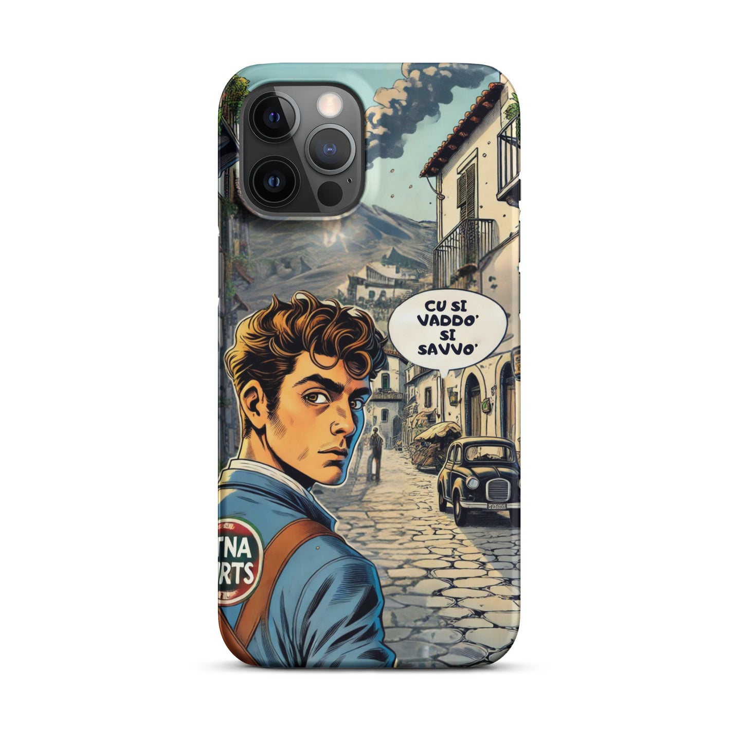 Cover con fibbia per iPhone® "Cu si Vaddo'" Etna Spirits