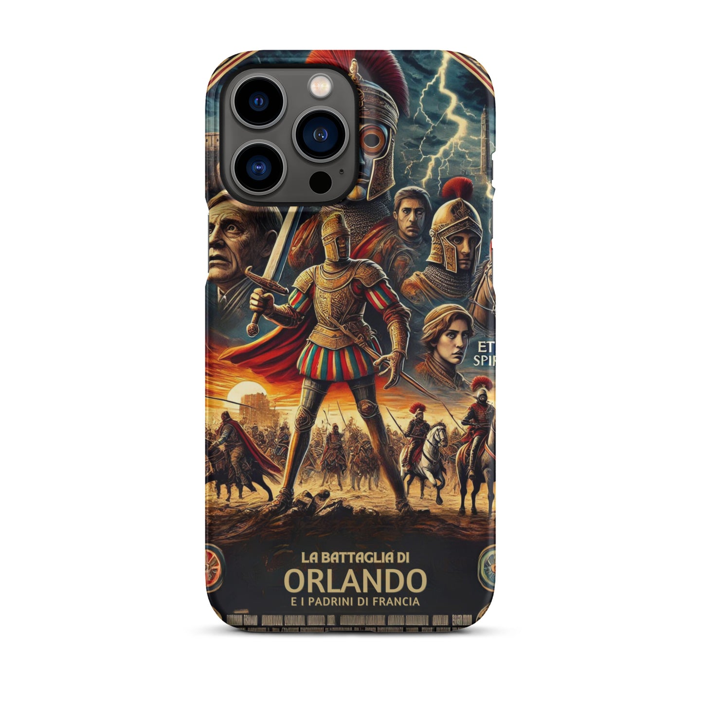 Cover con fibbia per iPhone® "La Battaglia di Orlando"