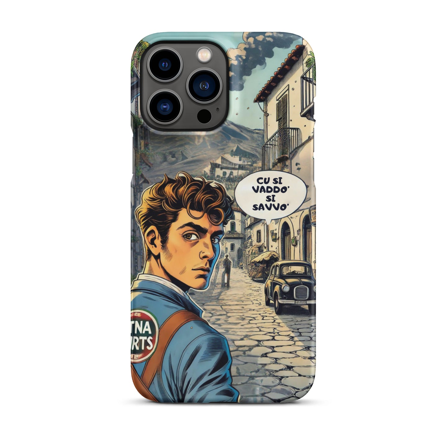 Cover con fibbia per iPhone® "Cu si Vaddo'" Etna Spirits