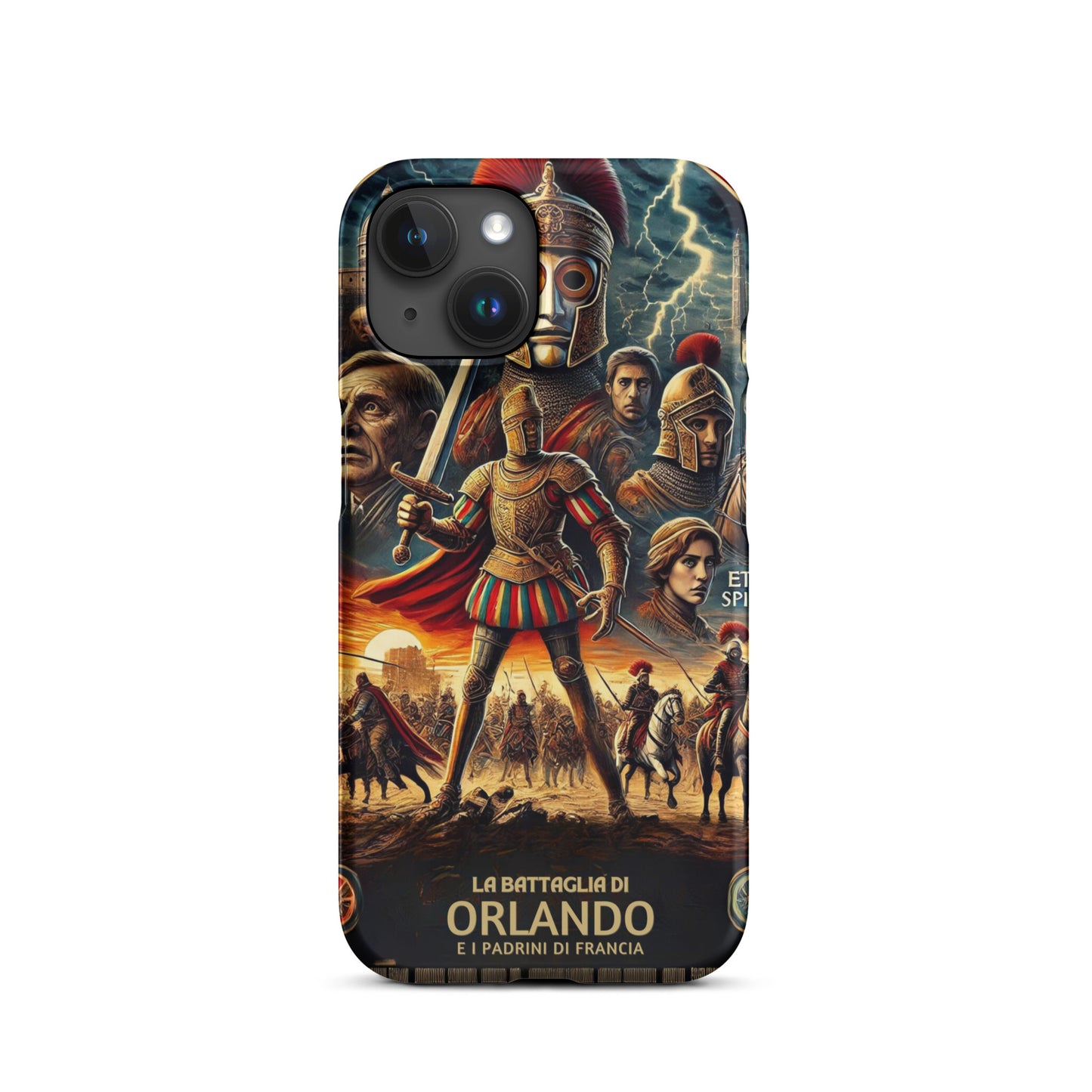 Cover con fibbia per iPhone® "La Battaglia di Orlando"