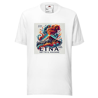 "Etna Spirits" Maglietta bianca unisex -SOTTO IL VULCANO-